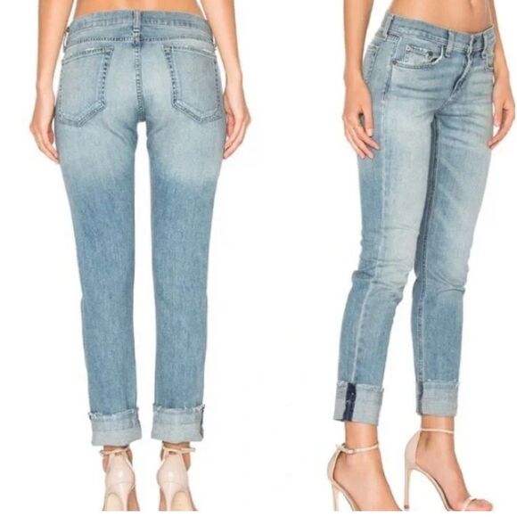 Revolve Rag & Bone DRE boyfriend Jeans in Fremont color - Picture 2 of 13